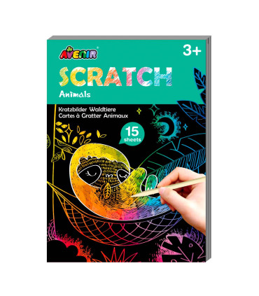 Mini Libros Scratch A6 24 Pz en 6 Diseños con Exhibidor Avenir