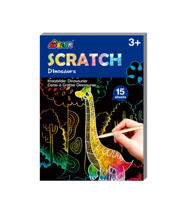 Mini Libros Scratch A6 24 Pz en 6 Diseños con Exhibidor Avenir