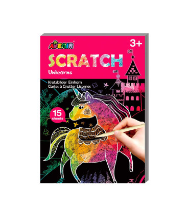 Mini Libros Scratch A6 24 Pz en 6 Diseños con Exhibidor Avenir