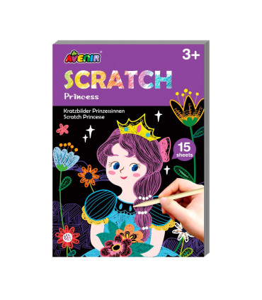 Mini Libros Scratch A6 24 Pz en 6 Diseños con Exhibidor Avenir