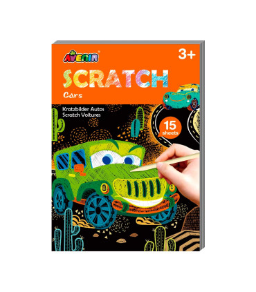 Mini Libros Scratch A6 24 Pz en 6 Diseños con Exhibidor Avenir