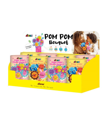 Kits de Pom Pom Bouquet 8 Pz en 2 Diseños con Exhibidor Avenir