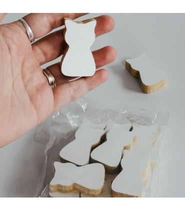 Muñequitos de Gato de Madera x 10