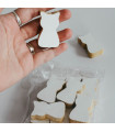 Muñequitos de Gato de Madera x 10