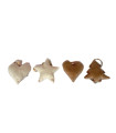 Adorno Navideño de Tela Estrella Pino o Corazón 13 cm Alparamis
