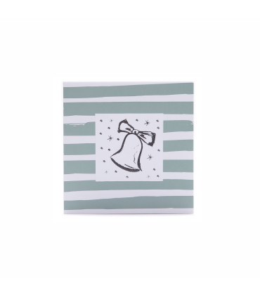 Tarjetas Stamping Rayas y Lunares Verdes - PACK x 12