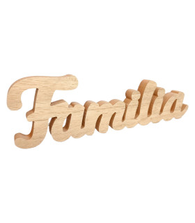 Adorno de Madera Familia 30 x 9 cm