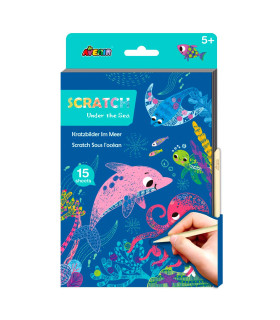 Libros de Actividades Scratch A5 8 Pz en 2 Diseños con Exhibidor Avenir