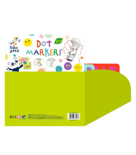 Marcadores Dot Art Haku Yoka x 5 6 Pz en 2 Diseños con Exhibidor