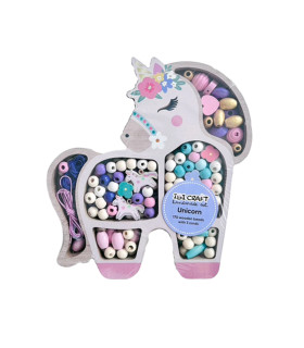 Set para Armar Unicornio de 170 Cuentas de Madera Ibicraft