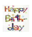 Servilletas 33 x 33 cm Flower Power Birthday