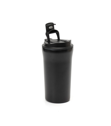 Vaso Térmico 500 ml Doble con Tapa y Sorbete Thermos Negro