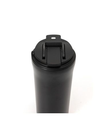 Vaso Térmico 500 ml Doble con Tapa y Sorbete Thermos Negro