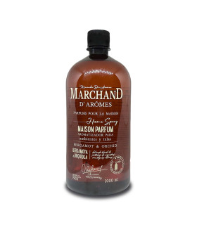 Refill PET de 1 lt de Aromatizador Bergamota y Orquídea Marchand D Aromes