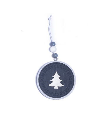 Bola Azul de Madera Arbol Estrella o Corazon 9 cm Alparamis