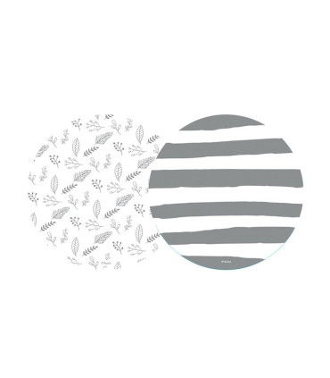 Posavasos Hojas y Rayas Plateadas x 8