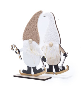 Adorno de Duende de Madera y Tela 30 cm Alparamis Adorno de Duende de Madera y Tela 30 cm Alparamis