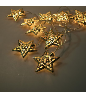 Guirnalda de 10 Estrellas LED 4 cm Rojas Alparamis