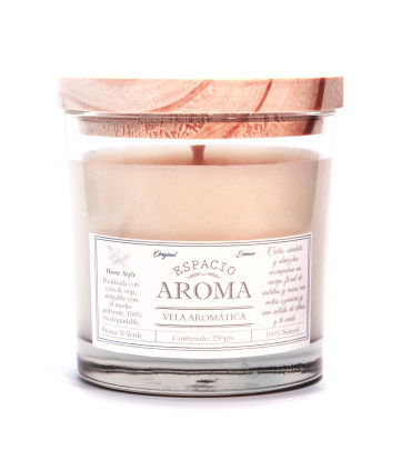 Vela de Soja Aromática 250 g Línea Clásica Té Verde Espacio Aroma
