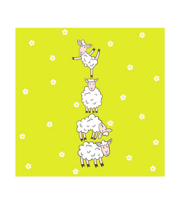 Servilletas 33 x 33 cm Happy Lambs
