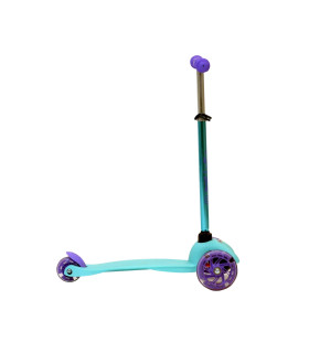 Monopatín de Aluminio Rocker Mini de 3 Ruedas Turquesa y Violeta