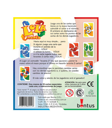 Juego de Cartas Lola Mento