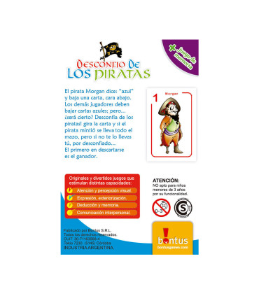 Juego Didáctico de Cartas Desconfío de los Piratas