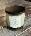 Vela Aromática Navideña de Soja 250 g Manzana y Canela Tapa Negra Espacio Aroma