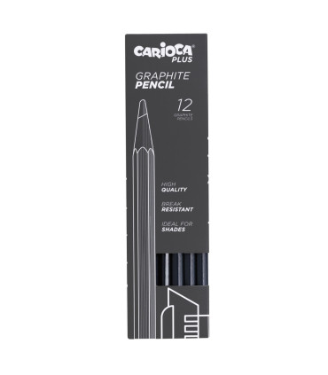 Lápices de Grafito H Graphite Carioca Plus x 12