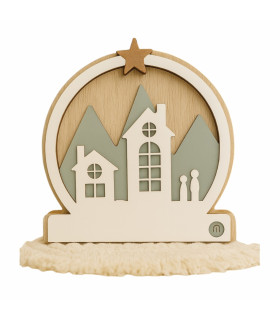Adorno Navideño de Madera Pesebre 20 cm