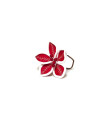 Adorno Estrella Federal Roja Borde Blanco 12 cm Alparamis A24-4208