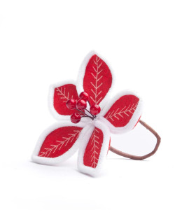 Adorno Estrella Federal Roja Borde Blanco 12 cm Alparamis A24-4208