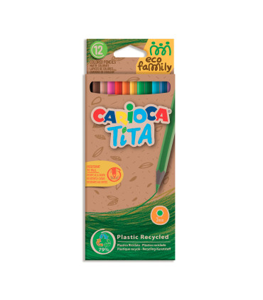 Lápices de Colores Tita Eco Family Carioca x 12