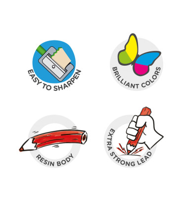 Lápices de Colores Tita Eco Family Carioca x 12