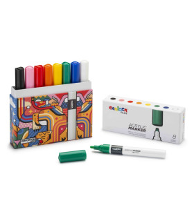 Marcadores Acrílicos Acrylic Carioca Plus x 8 Marcadores Acrílicos Acrylic Carioca Plus x 8