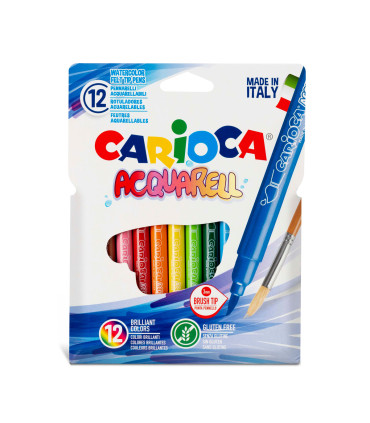 Marcadores Acuarelables Aquarello Carioca x 12