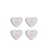 4 Broches Corazon Enchapado Alparamis