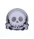 Platos de Cartón Calavera de Halloween x 8