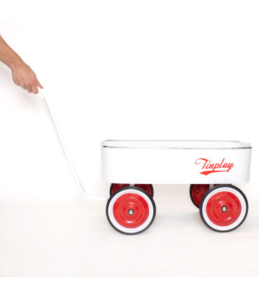 Carro Wagon con Gancho de Arrastre Blanco con Detalles Rojos Tinplay