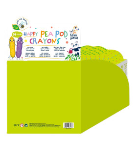 Crayones Happy Pea Pod Haku Yoka x 24 con Exhibidor Crayones Happy Pea Pod Haku Yoka x 24 con Exhibidor