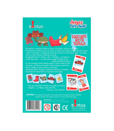 Juego de Mesa Chocolate Bota Tortuga