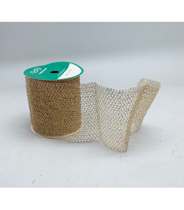 Red Metalizada Dorada 8 cm x 10 metros