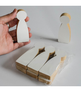Muñequitos de Personas Modelo 2 de Madera x 6
