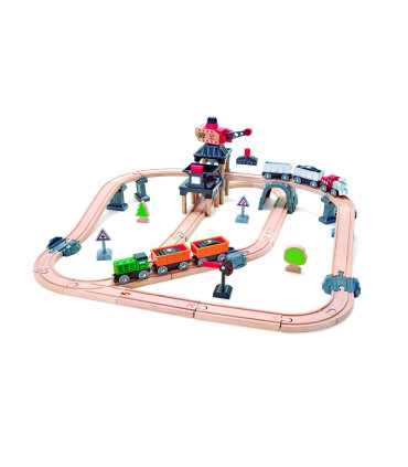 Set de Carga Minera de Vías y Trenes de Juguete Hape