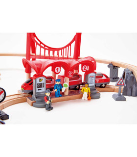 Set Ferrocarril de Ciudad Hape Vías de Juguete Set Ferrocarril de Ciudad Hape Vías de Juguete