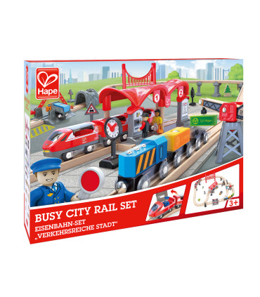 Set Ferrocarril de Ciudad Hape Vías de Juguete