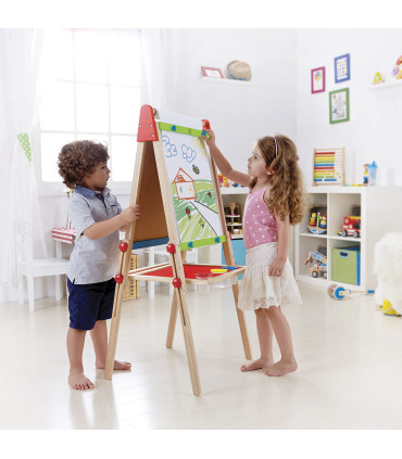 Pizarra Atril de Dibujo para Chicos con Rollo de Papel Hape