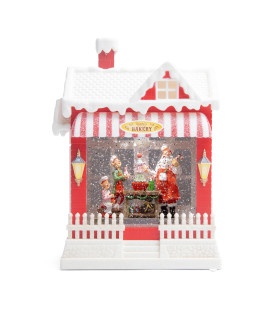 Adorno de Casita de Santa con LED 25 cm Alparamis Adorno de Casita de Santa con LED 25 cm Alparamis