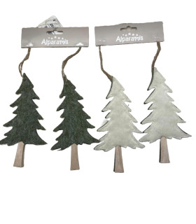 Adornos Colgantes de Pinos 17 cm x 2 Alparamis Adornos Colgantes de Pinos 17 cm x 2 Alparamis