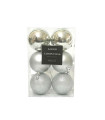 Bolas Plateadas de 8 cm x 6 Alparamis